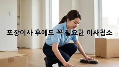 포장이사 후에도 꼭 필요한 이사청소!